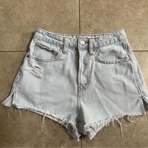 Wild Fable Women's Super High Rise Cut Off Jean Shorts Denim Light Wash Size 00